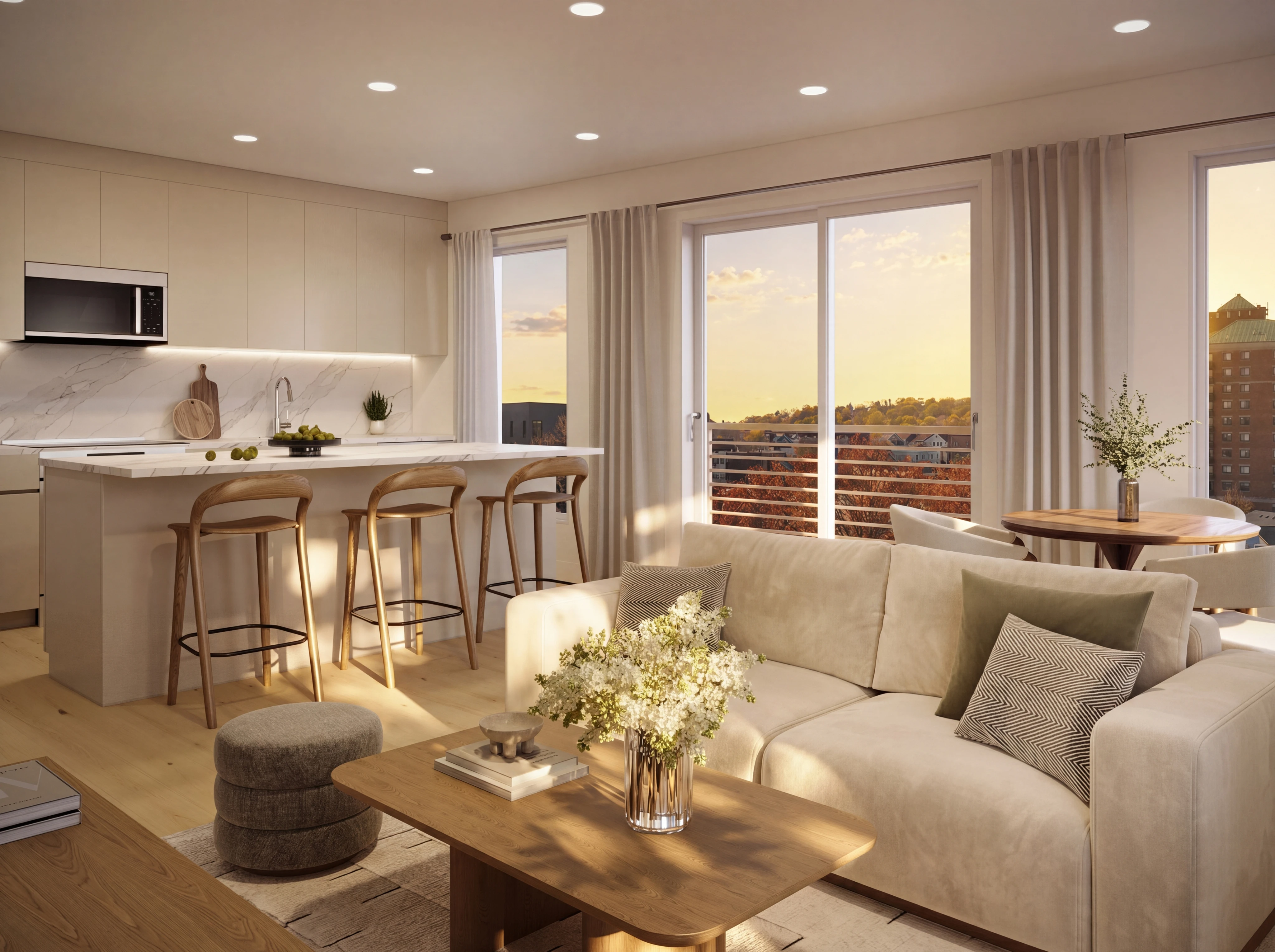 Riva Residences — interior view with refined finishes